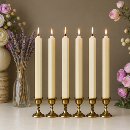 Lining Textured Pillar Candles