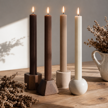 Lining Textured Pillar Candles