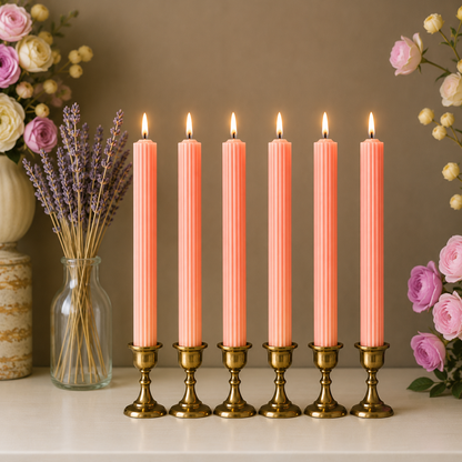 Lining Textured Pillar Candles