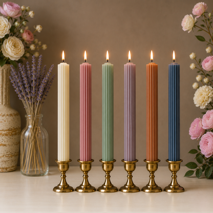 Lining Textured Pillar Candles