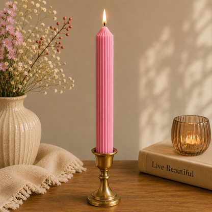Lining Textured Pillar Candles