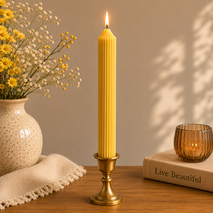 Lining Textured Pillar Candles