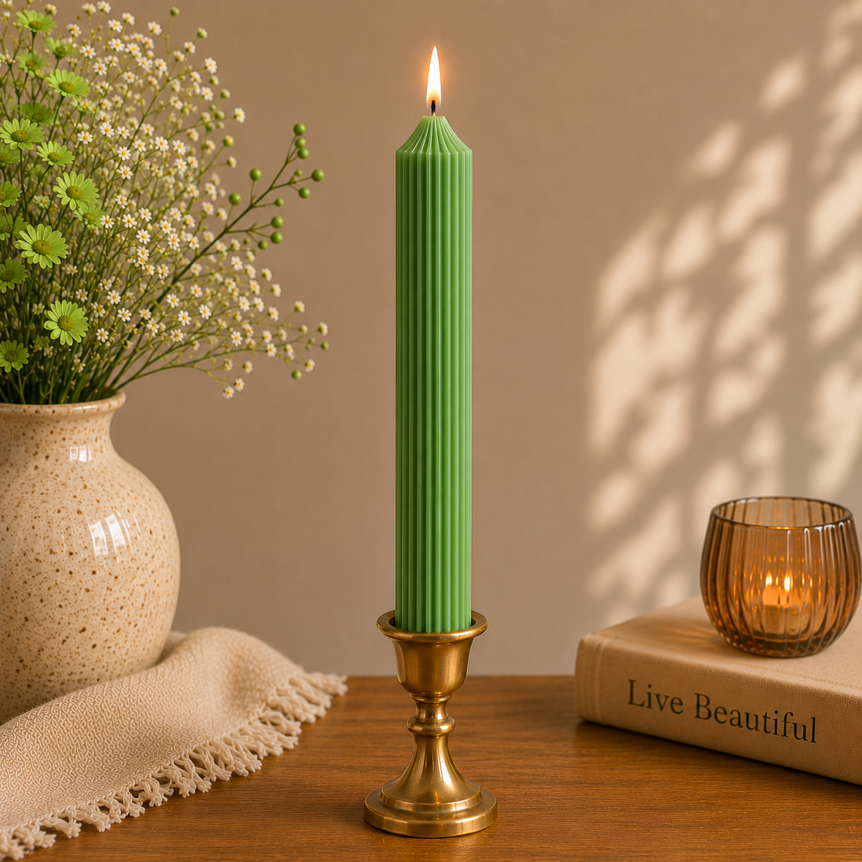 Lining Textured Pillar Candles