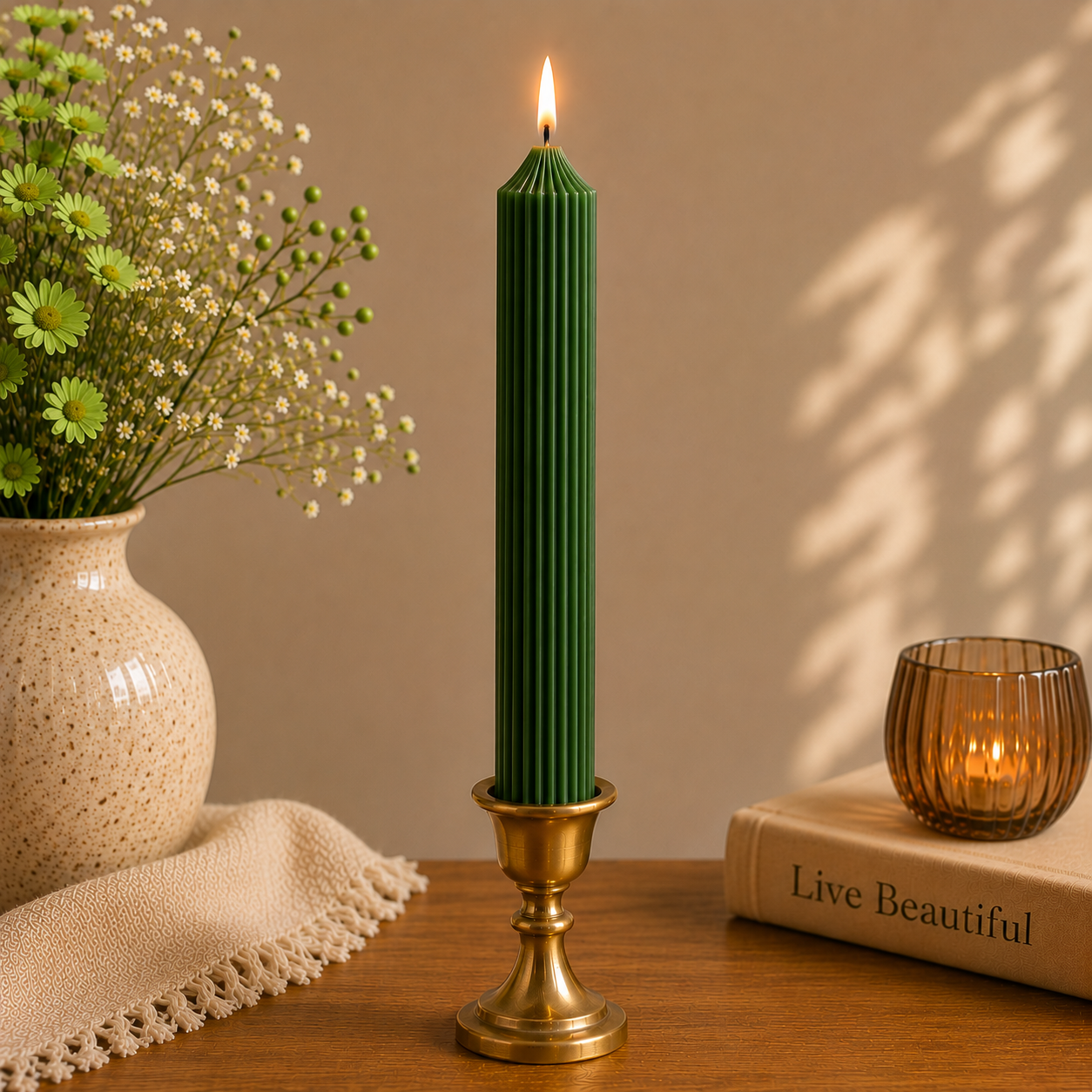 Lining Textured Pillar Candles