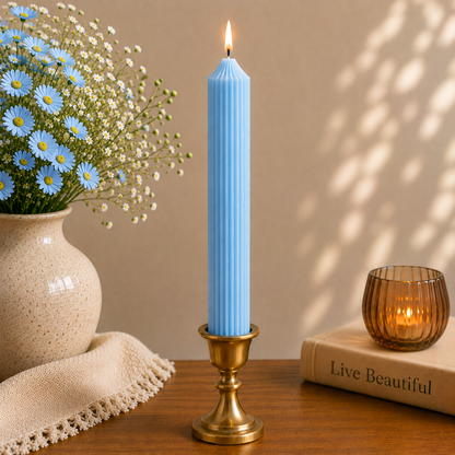Lining Textured Pillar Candles