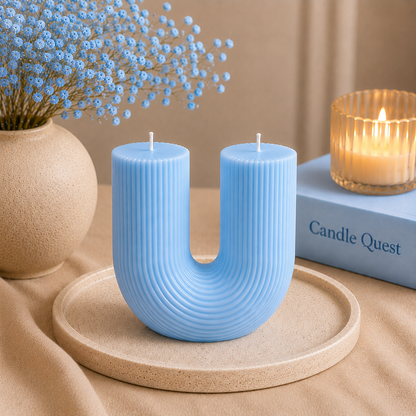 Sculptural Ribbed  Candle