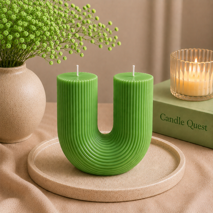 Sculptural Ribbed  Candle