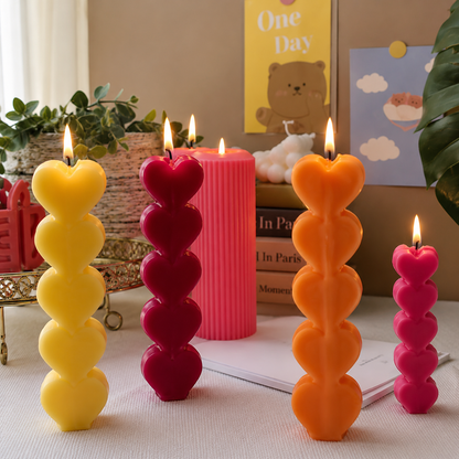 HeartGlow Pillar Candle