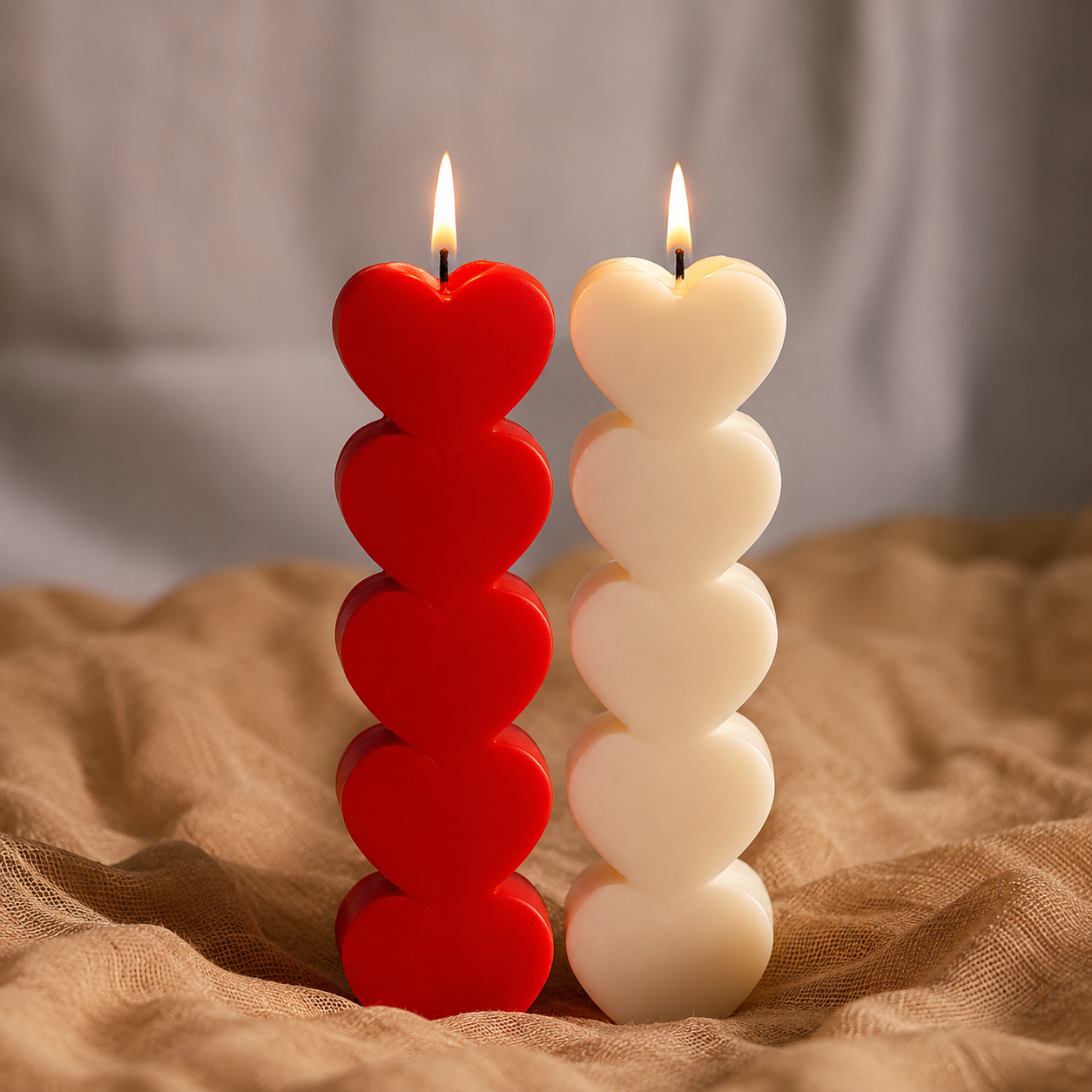 HeartGlow Pillar Candle