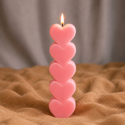 HeartGlow Pillar Candle