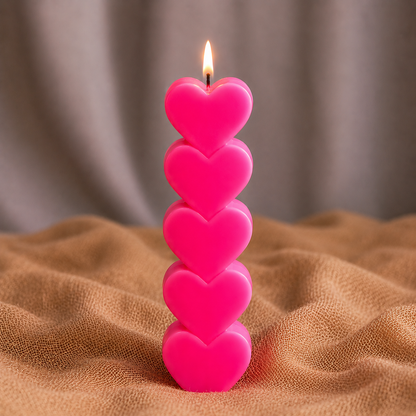 HeartGlow Pillar Candle