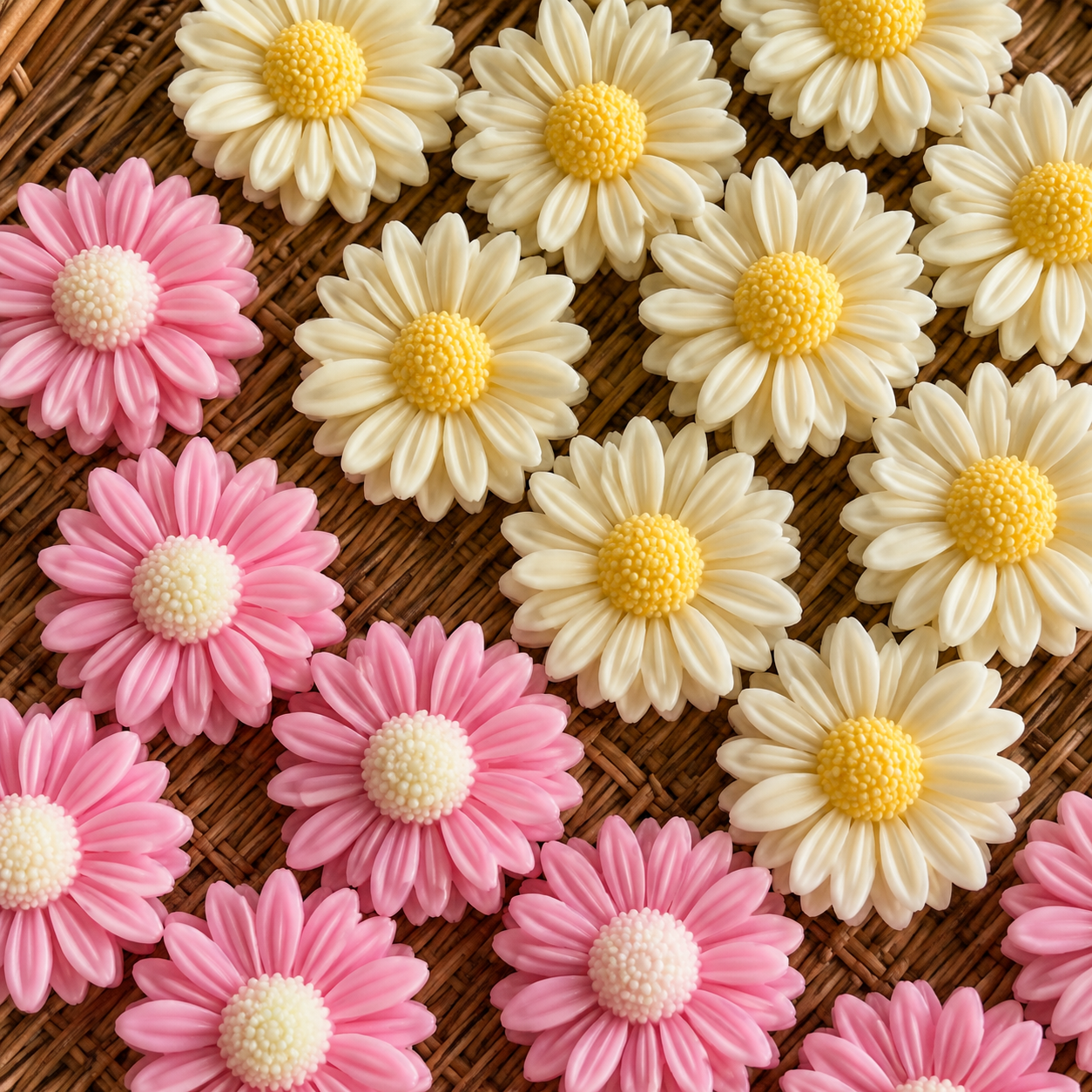 Blooming Daisy Flower Candle
