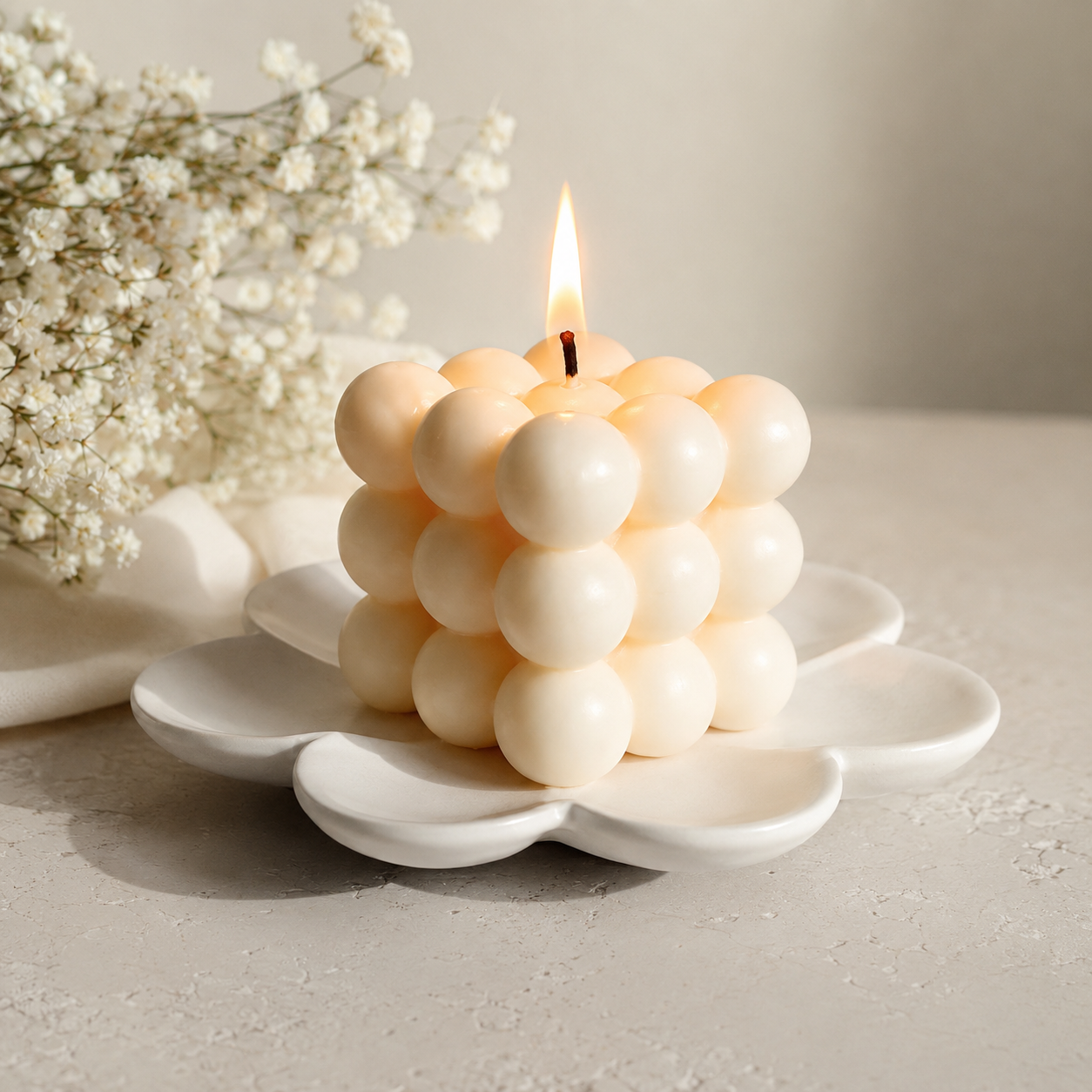 Bubble Cube Candle