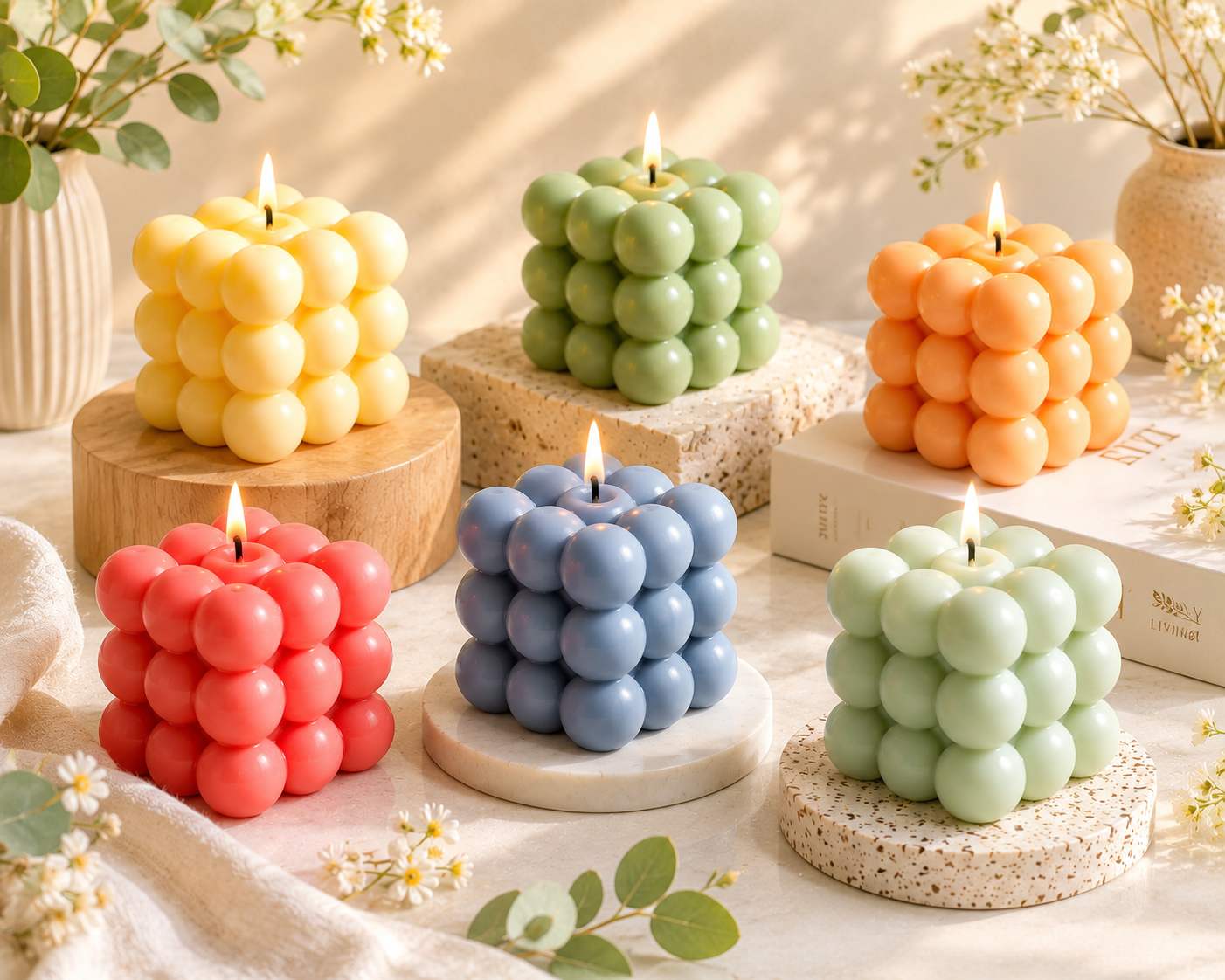 Bubble Cube Candle