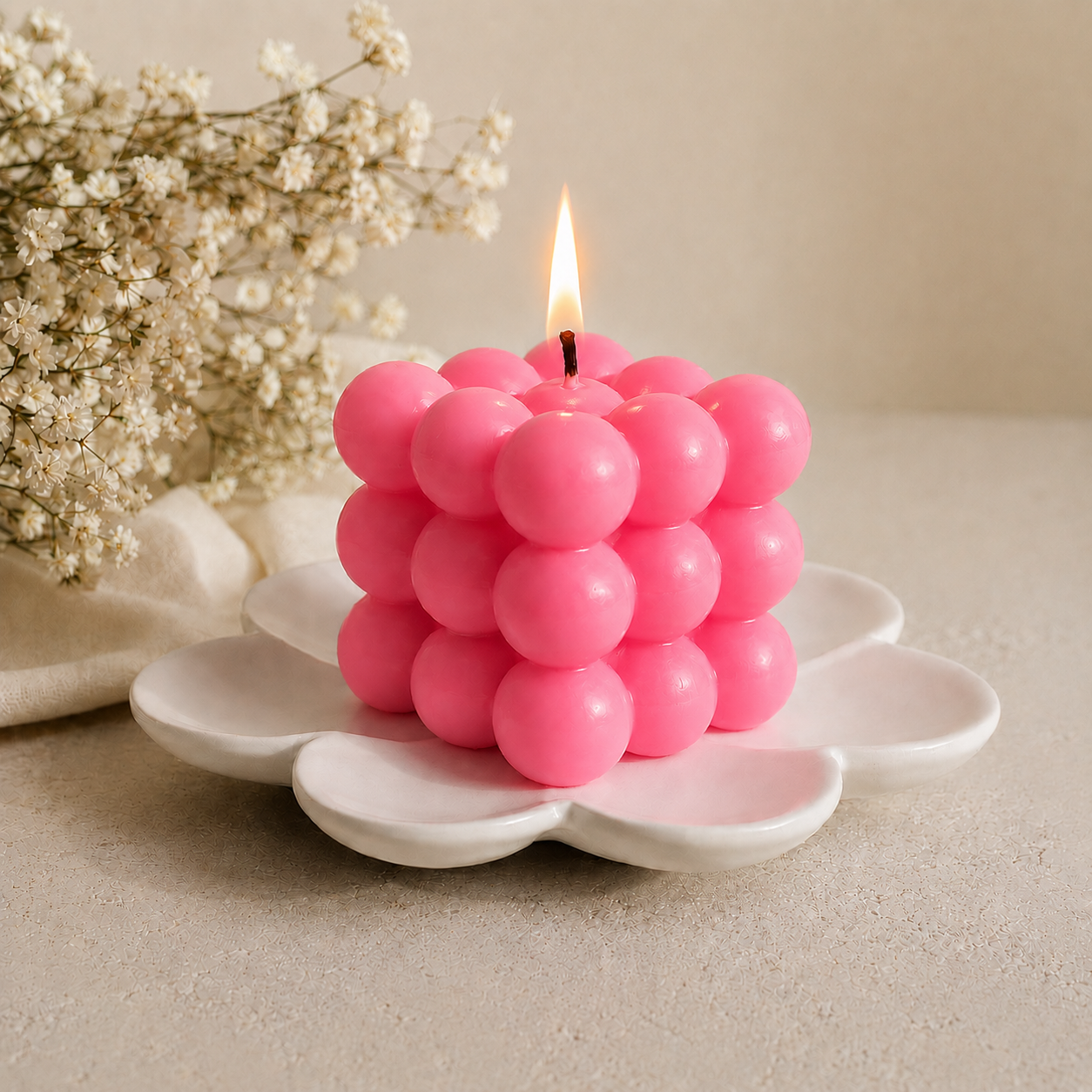 Bubble Cube Candle