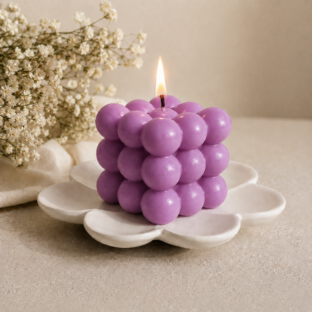 Bubble Cube Candle