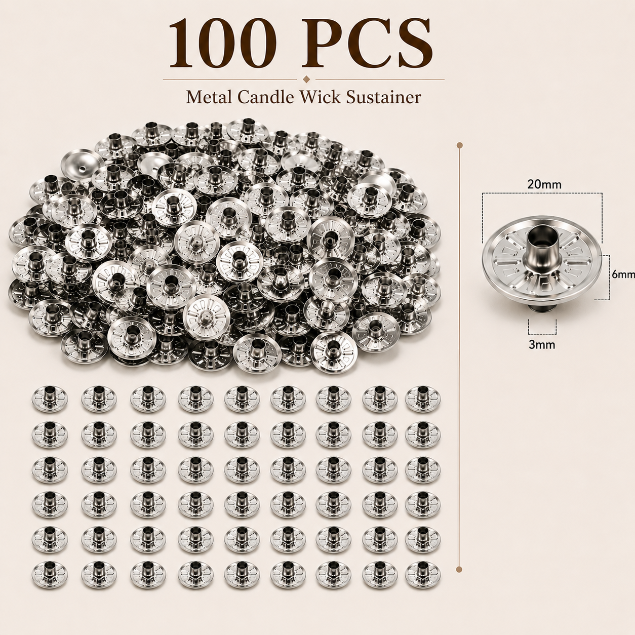 Metal Candle Wick Sustainers
