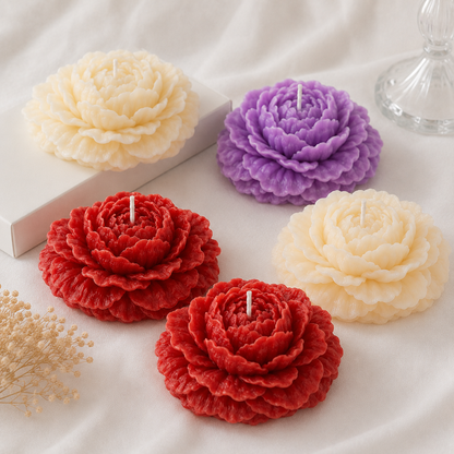 Peony Flower Candle