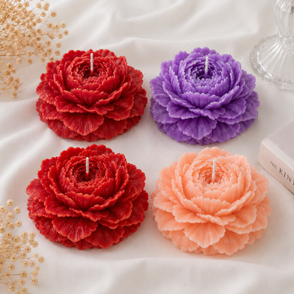 Peony Flower Candle