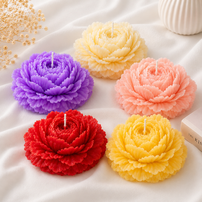 Peony Flower Candle