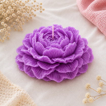 Peony Flower Candle