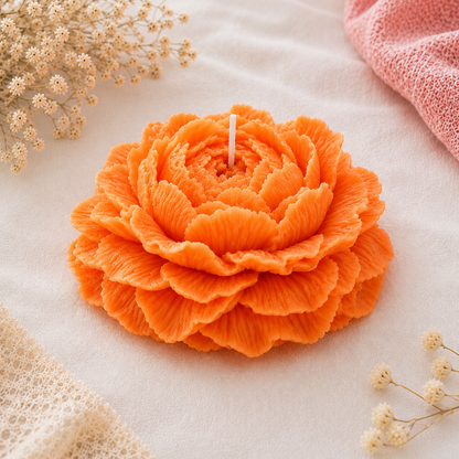Peony Flower Candle