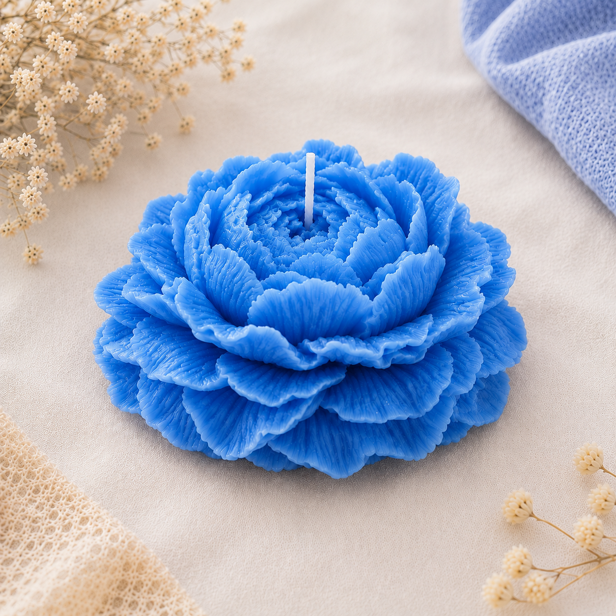 Peony Flower Candle