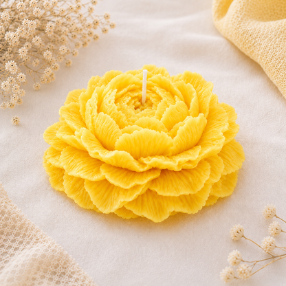 Peony Flower Candle