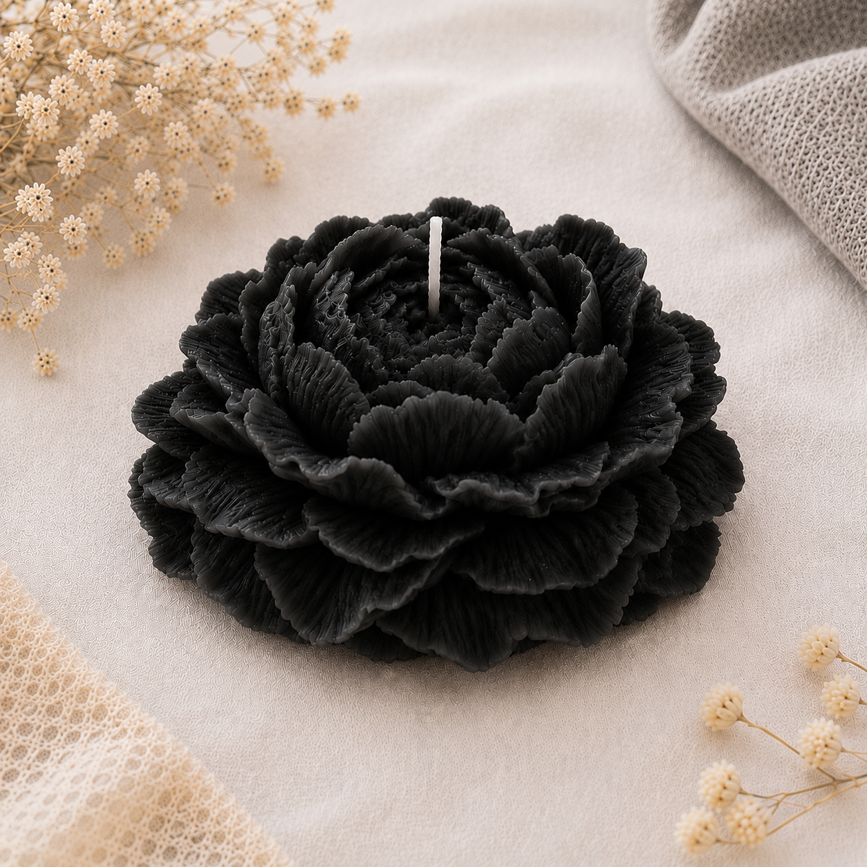 Peony Flower Candle