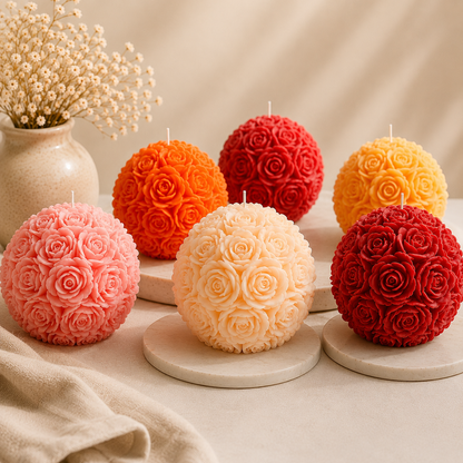 Rose Ball Candle