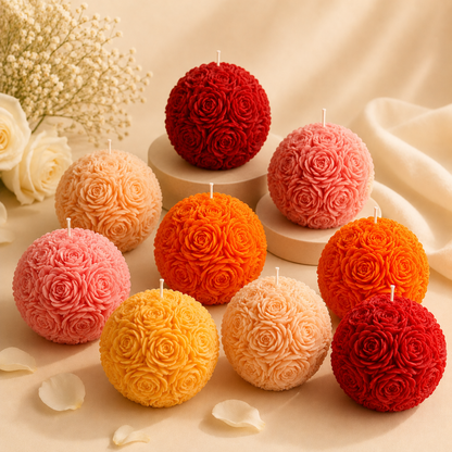 Rose Ball Candle