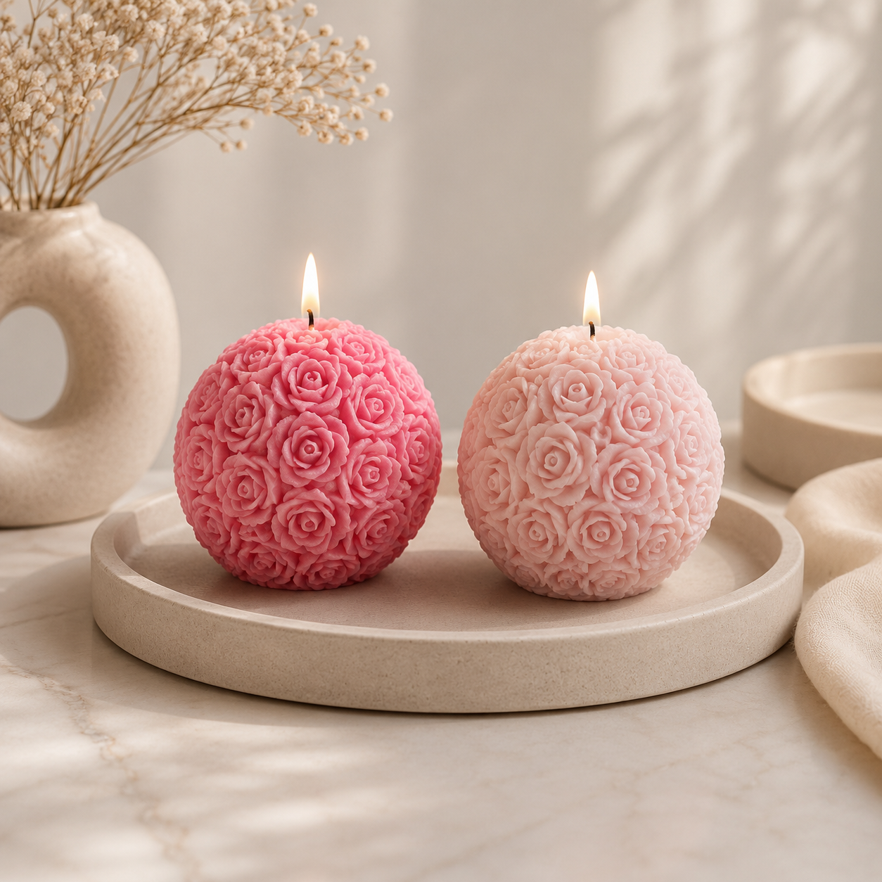 Rose Ball Candle