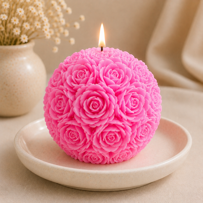 Rose Ball Candle