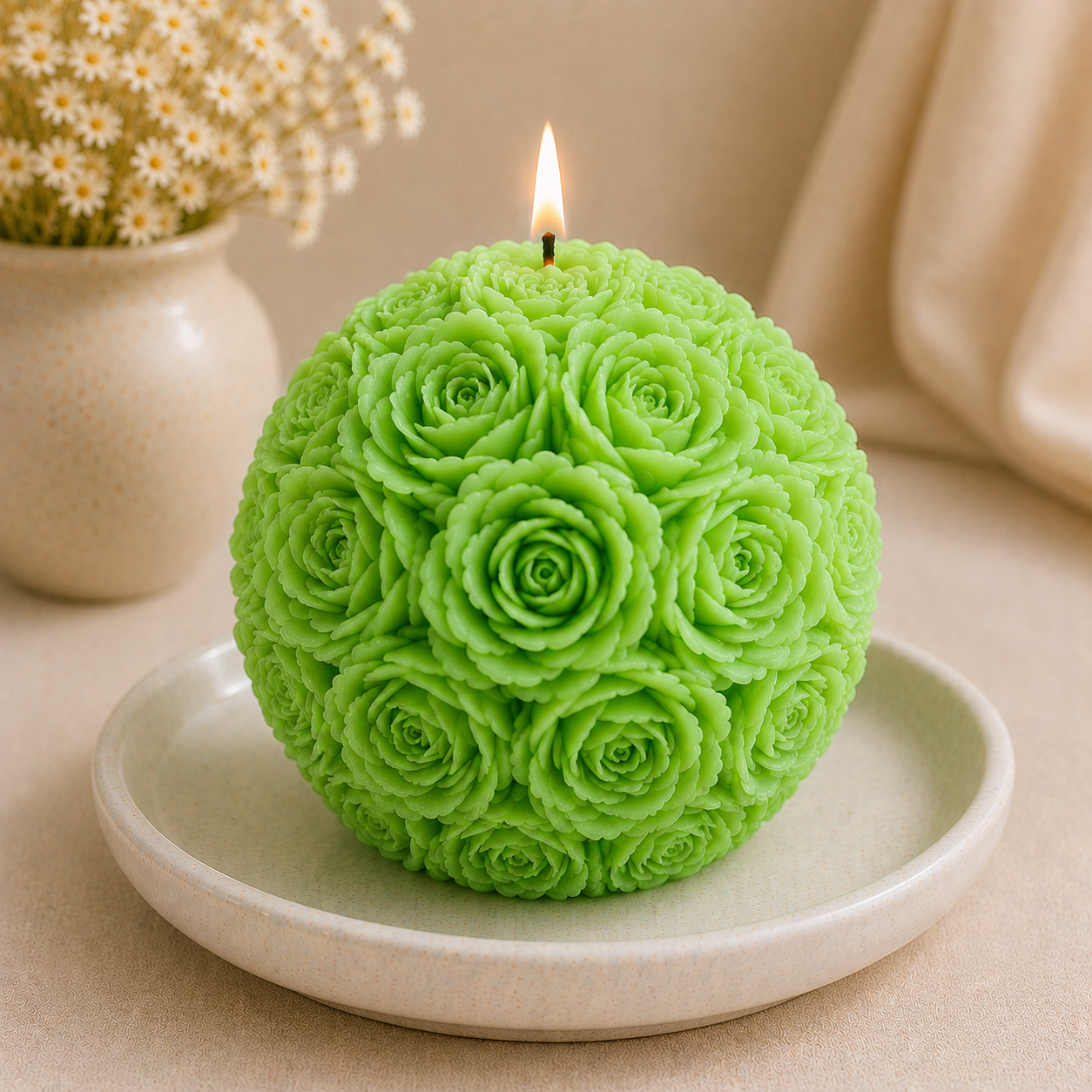 Rose Ball Candle