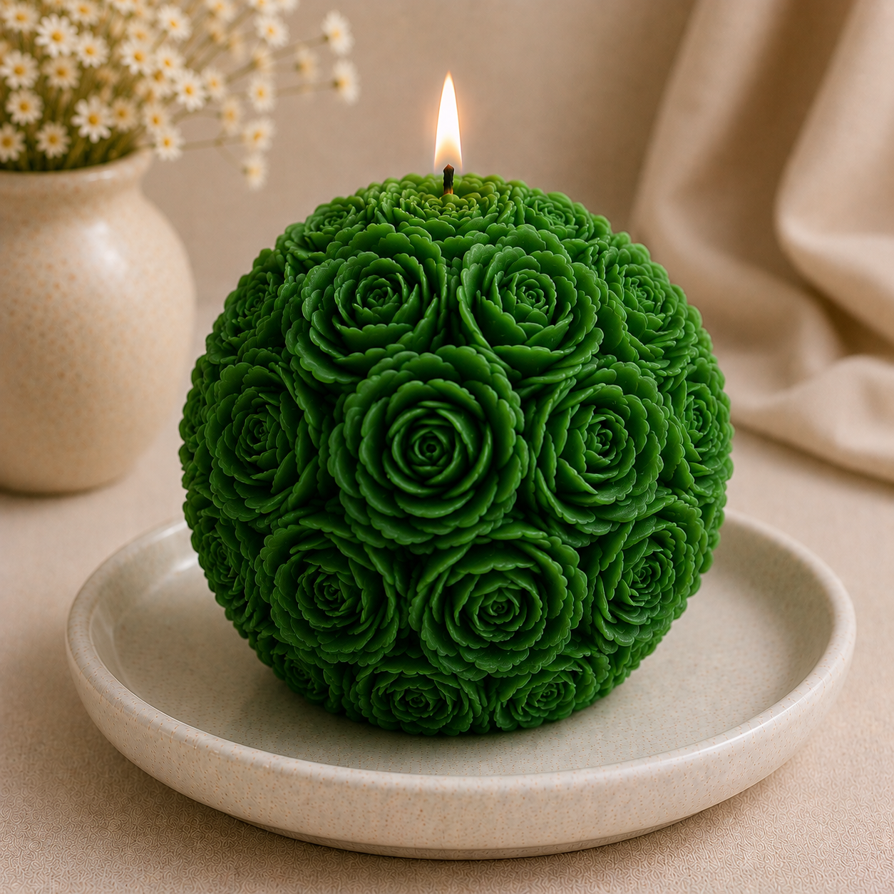 Rose Ball Candle