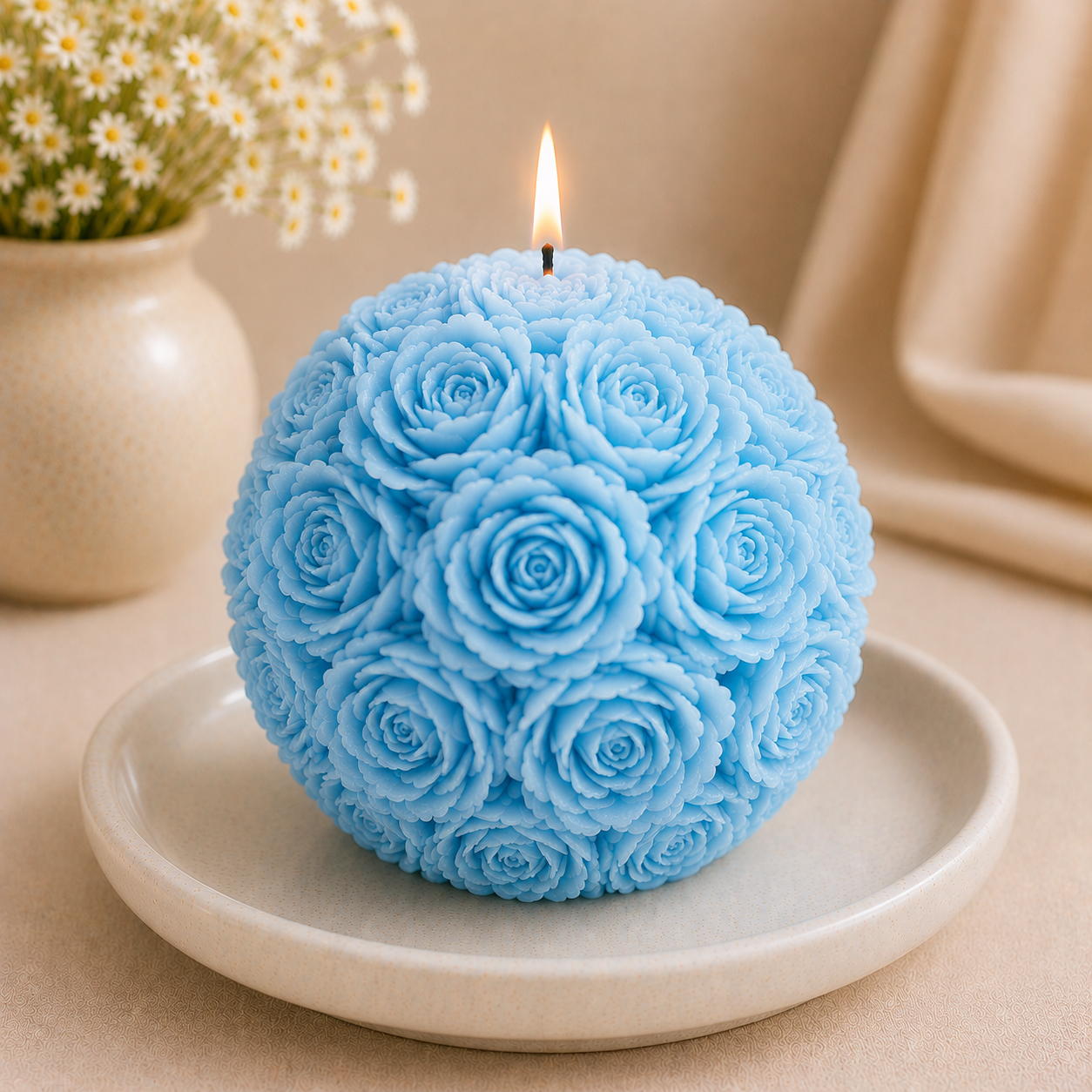 Rose Ball Candle
