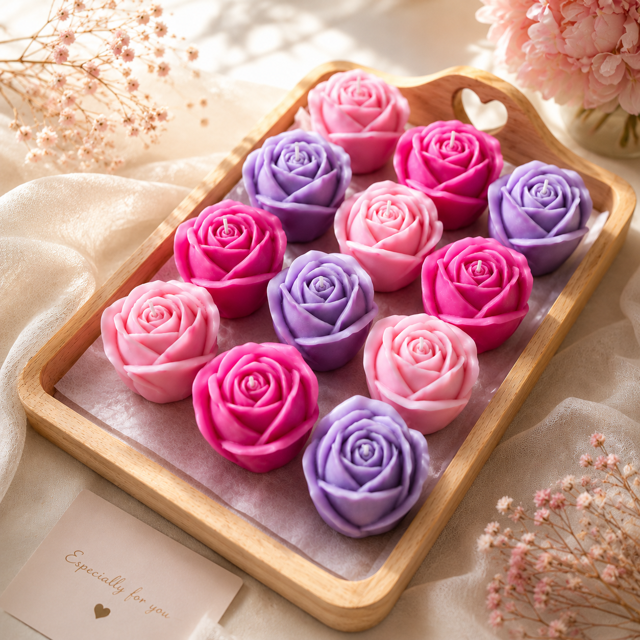 Royal Bloom Rose Candle