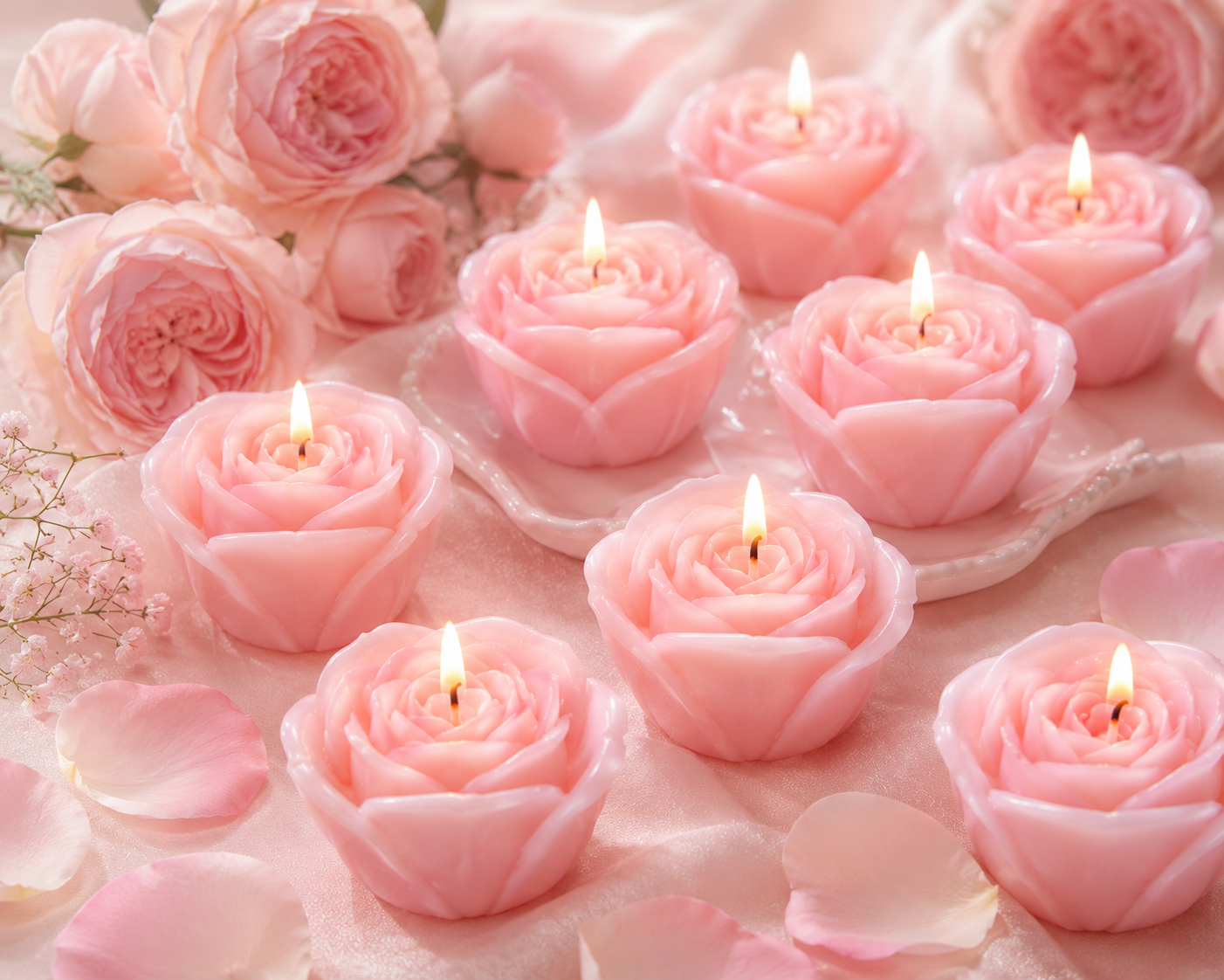 Royal Bloom Rose Candle