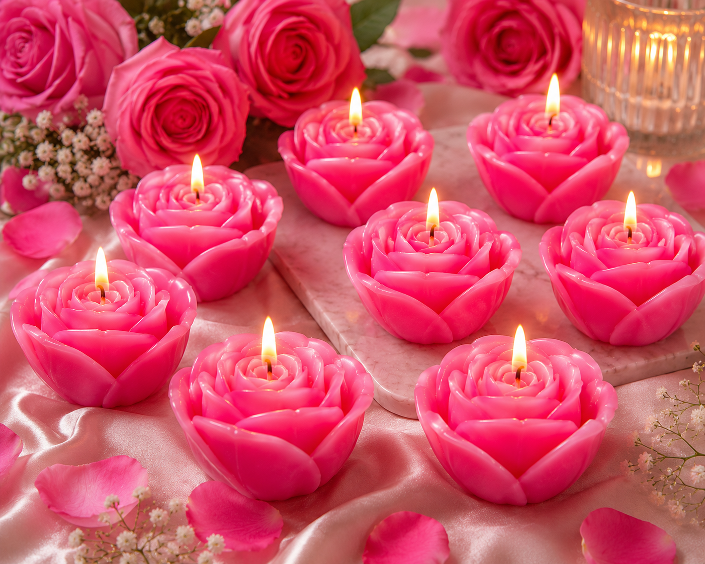 Royal Bloom Rose Candle