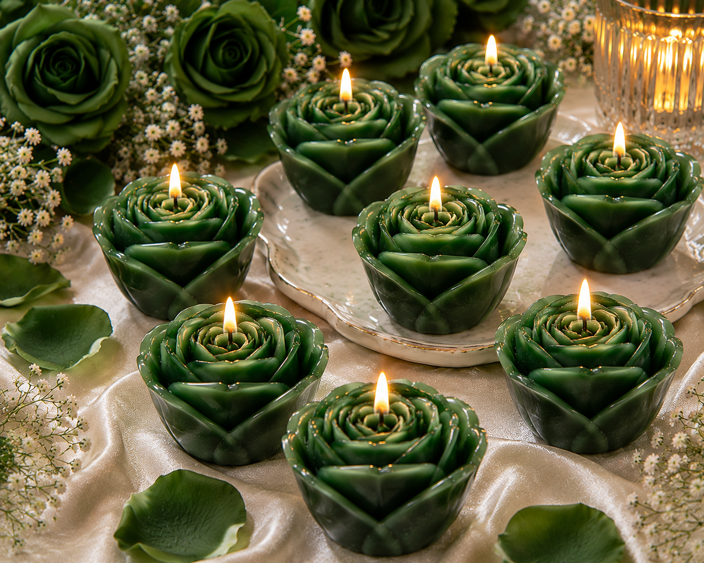 Royal Bloom Rose Candle