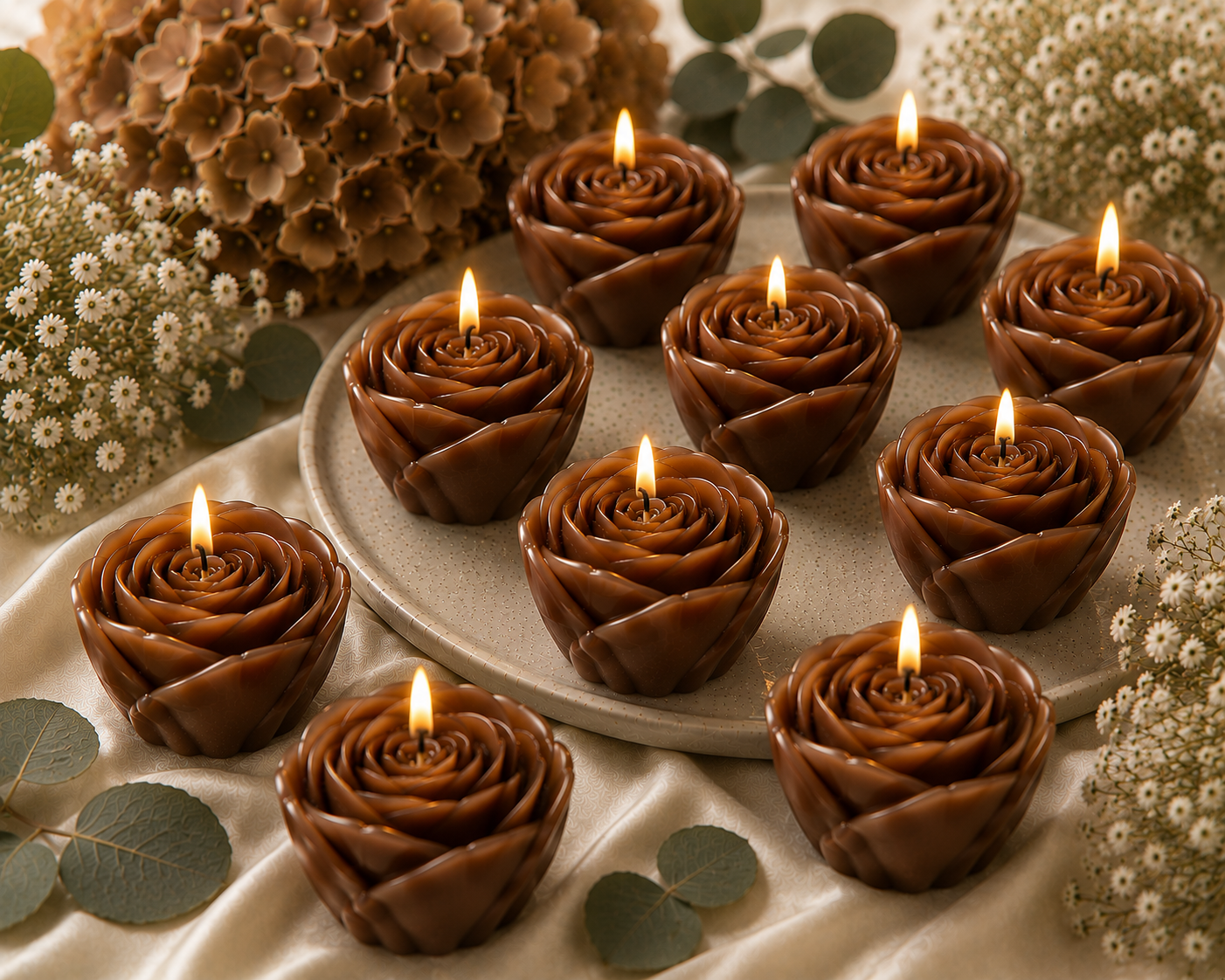 Royal Bloom Rose Candle