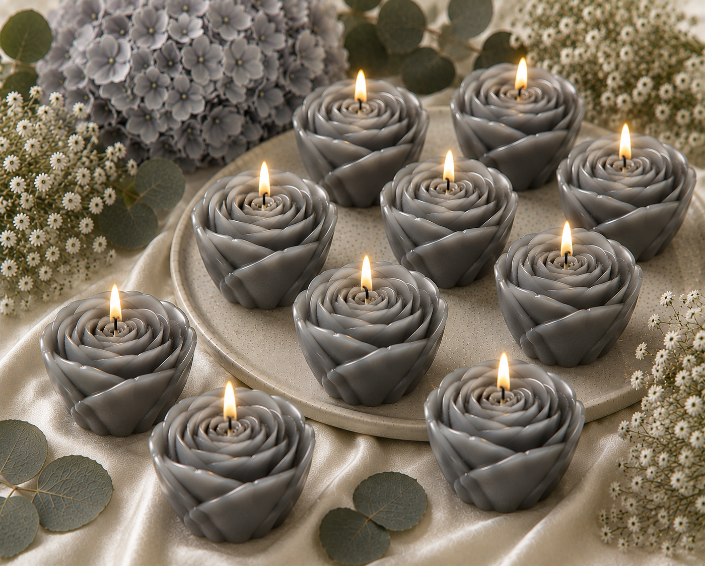 Royal Bloom Rose Candle
