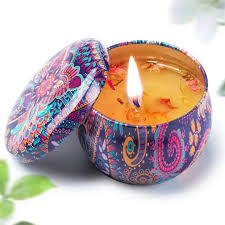 Floral Tin Candle