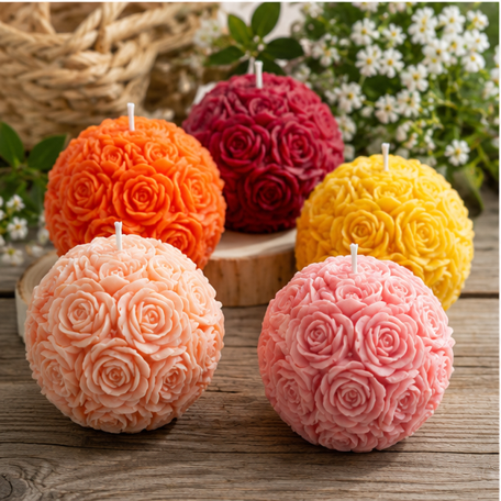 Rose Ball Candle