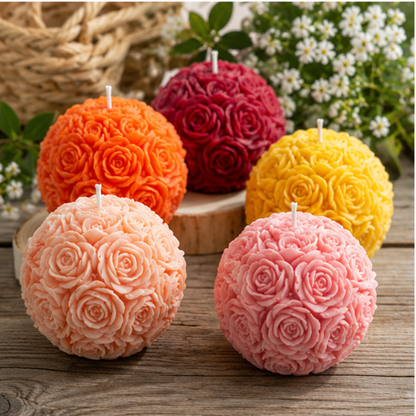 Rose Ball Candle