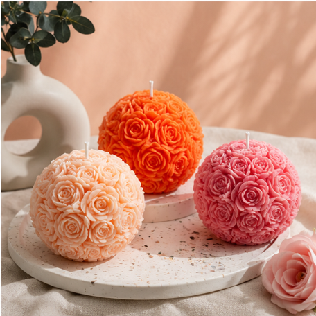 Rose Ball Candle